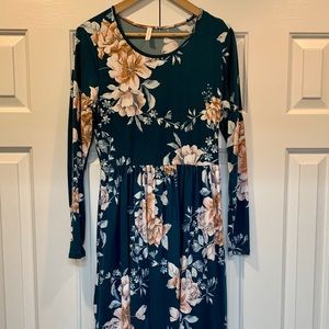 Pink Blush long sleeve maternity dress!